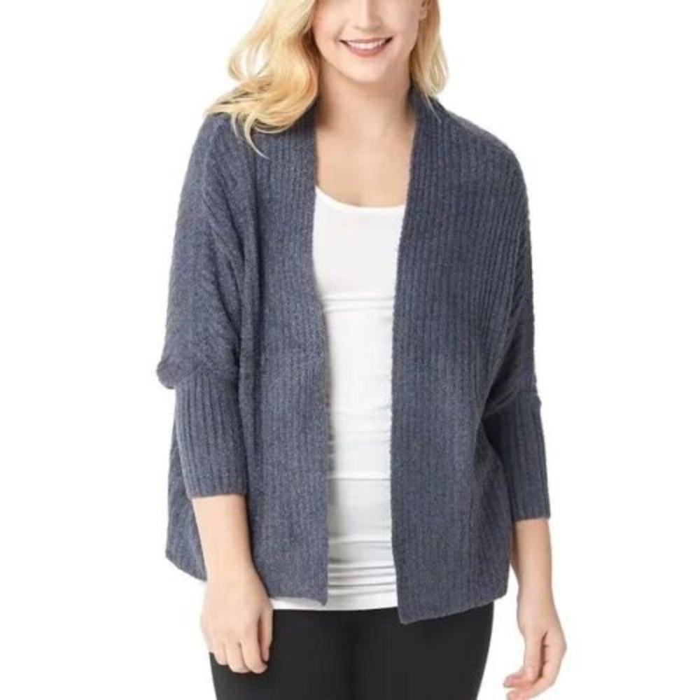 Barefoot Dreams Cozychic Lite Ribbed Shrug Cardi Pacific Blue Size S/M - Picture 1 of 12